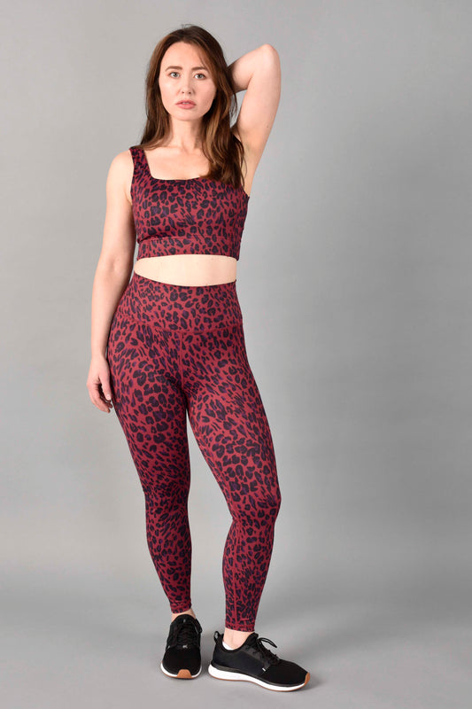 Ultra High Rise Recycled Luxe 7/8 Legging in Red Velvet Leopard