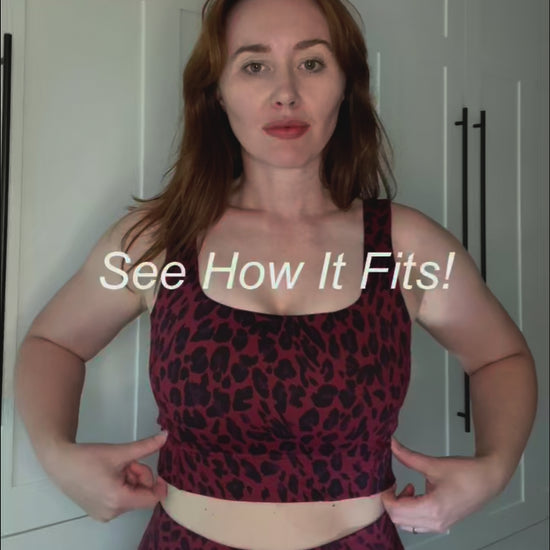 WEAR LOVE MORE Brigitte Bra in Red Velvet Leopard Print Fit Video for Fuller Bust Bra Styles