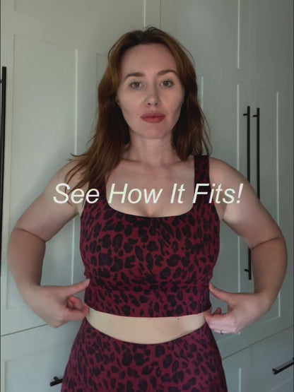 WEAR LOVE MORE Brigitte Bra in Red Velvet Leopard Print Fit Video for Fuller Bust Bra Styles