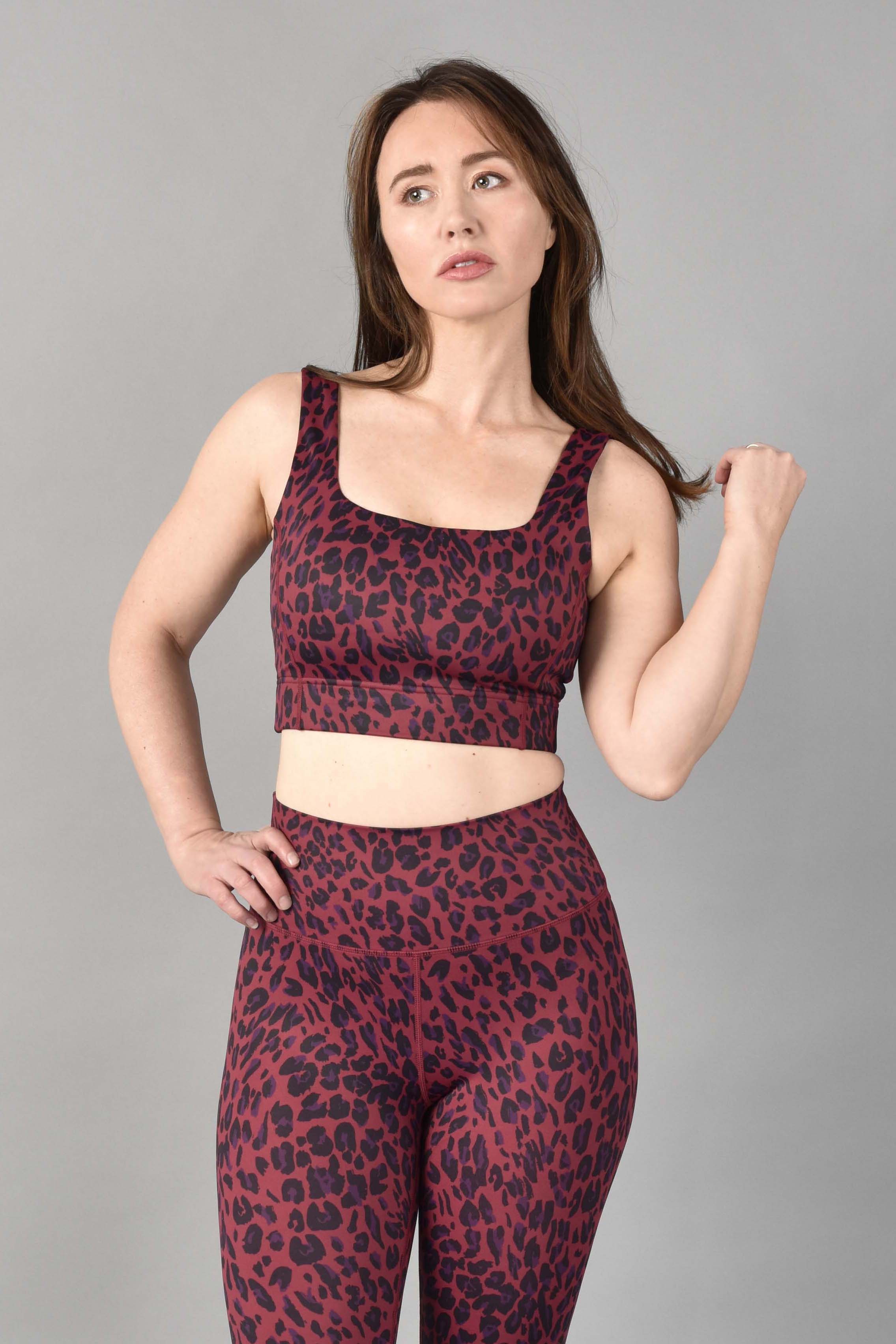 Ladies red leopard outlet print top