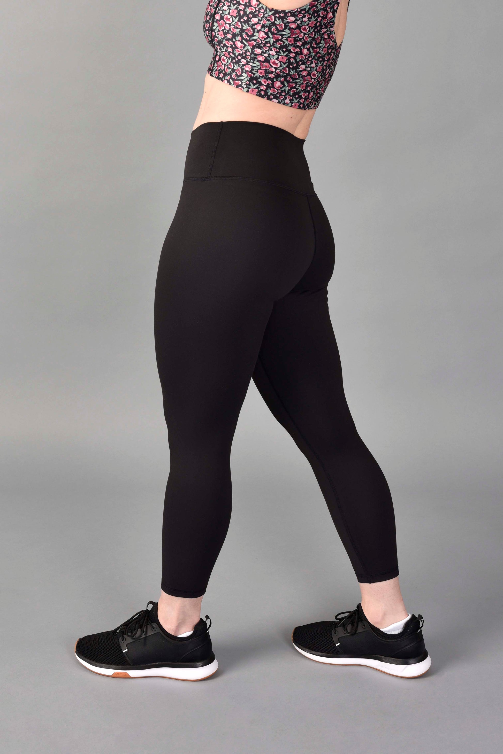 Recycled Poly Criss Cross Waist Band Legging with Back Pocket