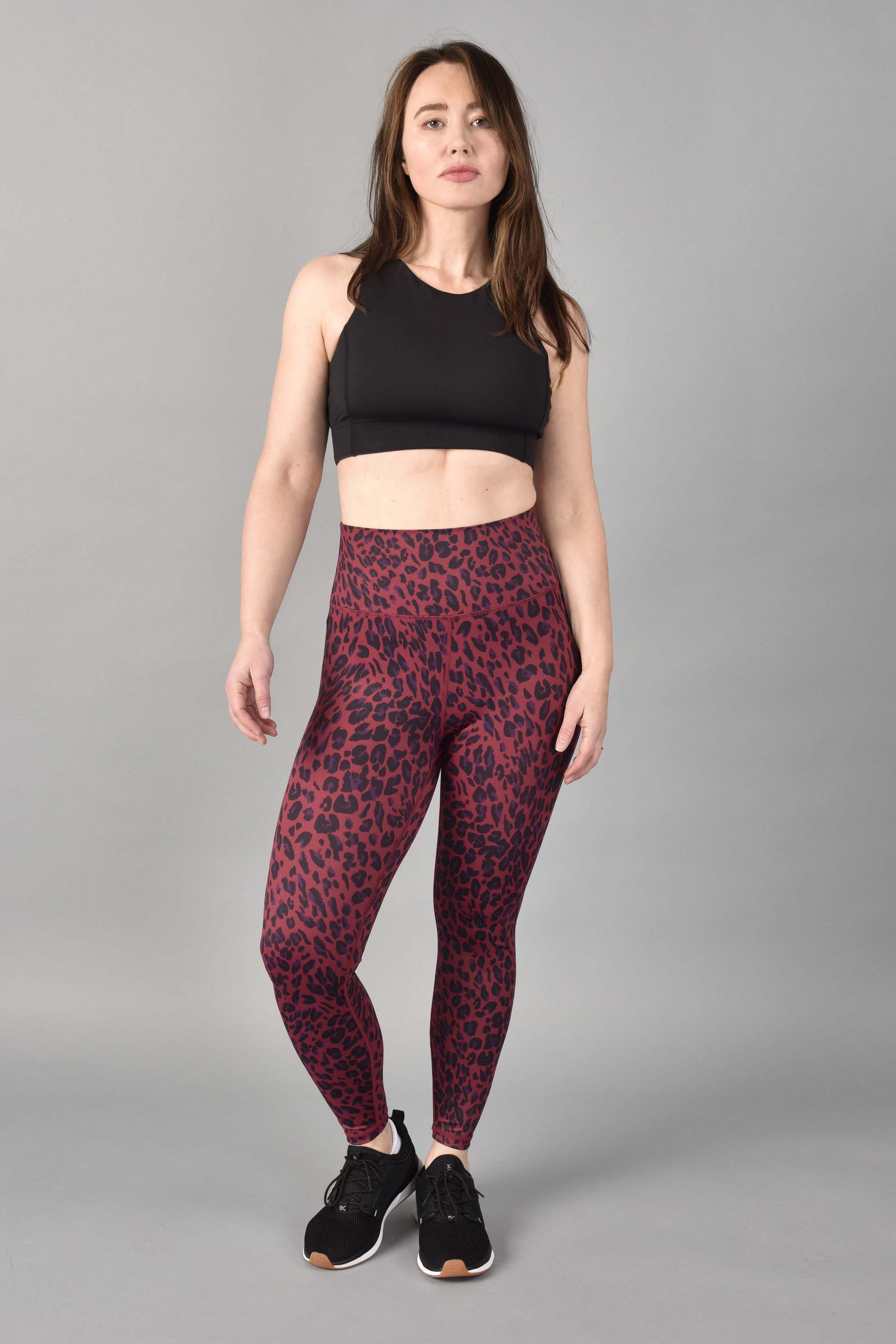 Velvet on sale leopard leggings