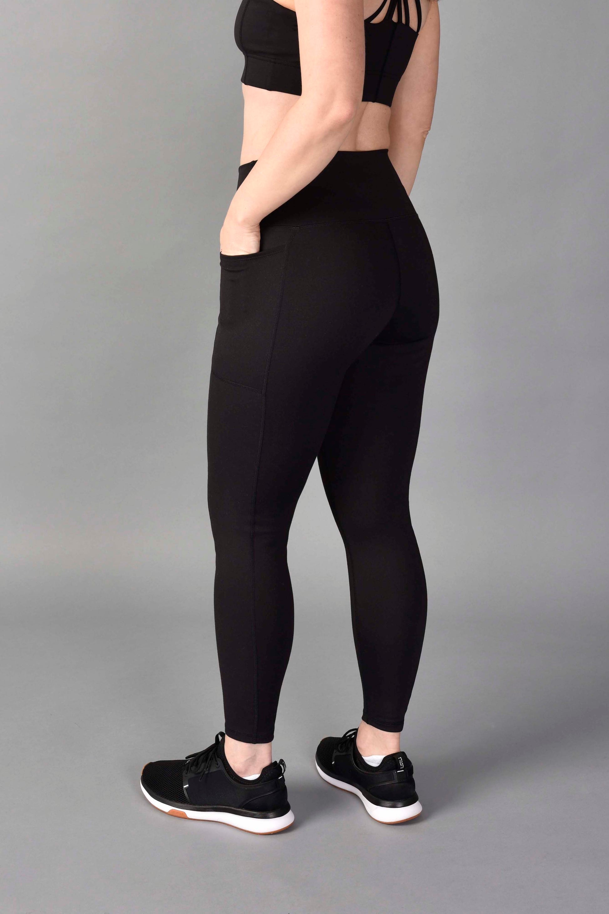 emamaco black shape mover leggings high waist pockets full length